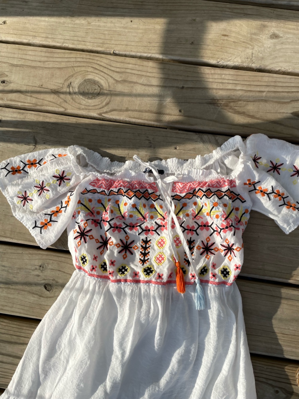 Lulumari cottagecore festive white tiered summer dress - Picture 3 of 5